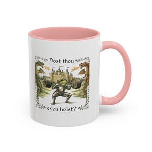 Dost Thou Even Hoist? Mug | Medieval Knight Weightlifting Coffee Mug image 7
