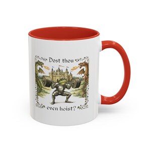 Dost Thou Even Hoist? Mug | Medieval Knight Weightlifting Coffee Mug image 8