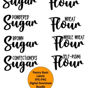 パントリーの基本ラベル - SVG.PNG デジタルダウンロード