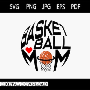 Basketbal moeder SVG|Basketbal SVG|Basketball Love SVG