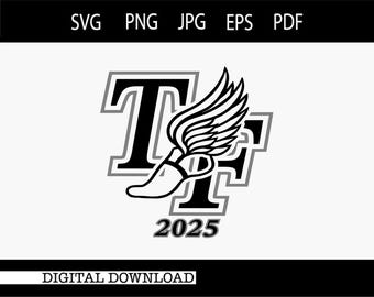 Track and Field Logo/Track Shoe/Instant Digital Download/#23905