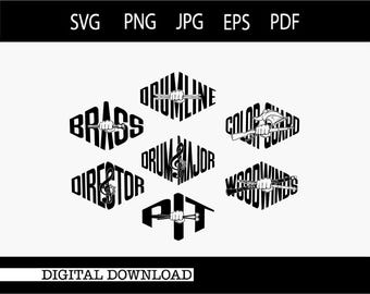 Marching Band Bundle, Drumline, Woodwinds, Brass, Pit, Color Guard, Director, Drum Major, Digital Download