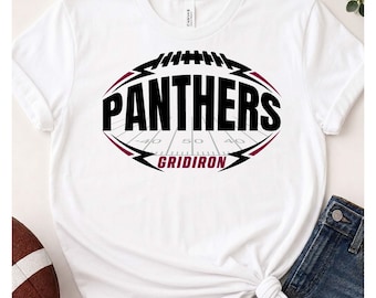 Panther Football SVG | Panthers Gridiron | Football SVG | Instant Digital Download | Black and White included |Customization Available