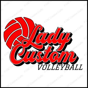 Demande de personnalisation de Lady Volleyball | SVG |PNG |JPG # 23284 Le fichier sera disponible au téléchargement dans les 1-2 jours ouvrables