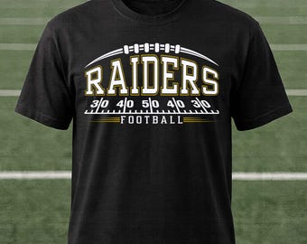 Raiders Football SVG | Football PNG | Game Day svg | School Mascot SVG | Football Shirt Design | Cricut Cut File | Digital Download