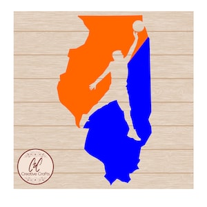 Illinois basketbal SVG | SVG |PNG |JPG| Direct digitaal downloaden