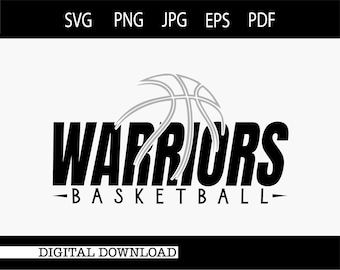 Warriors Basketball Instant Digital Download/Mascot Basketball