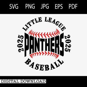 Panthers Baseball/Clipart/Free Customization/svg png jpg eps pdf