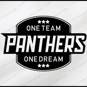 Panthers Svg | One Team Svg | One Dream Svg | Mascot Svg | Sports Team Svg | Ball Svg | SVG |PNG |JPG| Natychmiastowe pobranie cyfrowe