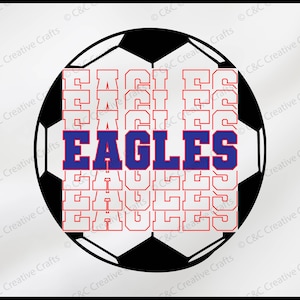 Eagles Soccer Stacked Letters / Eagles svg / fútbol svg /Equipo deportivo /SVG /PNG /JPG/ Cricut Design Space / Descarga digital instantánea