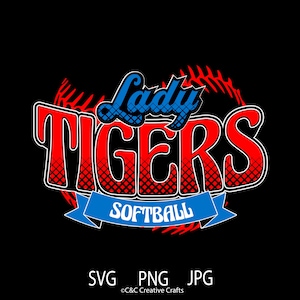 Senhora Tigres Softball | Esporte de equipe |SVG |PNG |JPG| Espaço de Design Cricut | Download digital instantâneo #23466