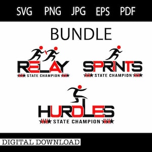 Hürdenlauf SVG, Staffelspur PNG, Sprinterspur, Leichtathletik, Zustandsmeister, Sofortiger digitaler Download