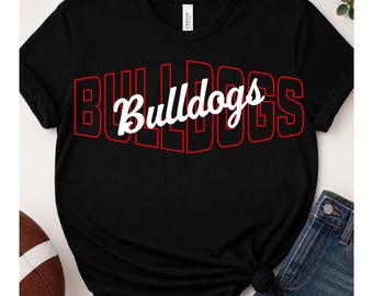 Bulldogs SVG, School Mascot, Bulldogs Shirt Design, School Spirit SVG, Team Spirit SVG, Sports png, Cricut Design