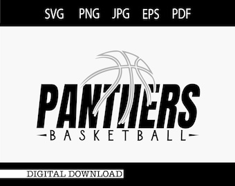 Panthers Basketball Instant Digital Download/Mascot Basketball