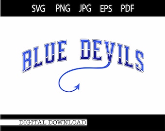 Blue Devils svg  | Team Sport |SVG |PNG |JPG| Cricut Design Space | Instant Digital Download