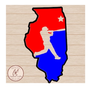 Chicago Illinois Beisebol svg | Chicago SVG | SVG |PNG |JPG| Download digital instantâneo