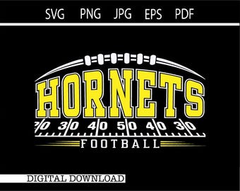 Hornets Football Mascot SVG | High School Team Spirit (Digital Download)