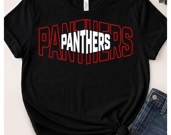 Panthers SVG PNG, Game Day Mascot Shirt Design, Cricut Cut File