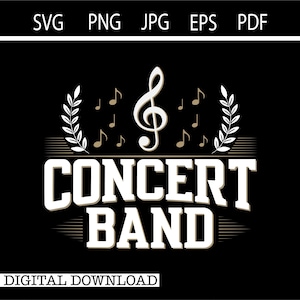 Banda de Concerto svg/Banda svg/Música/Download Digital Instantâneo