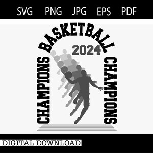 2024 Basketball Meister| Maskottchen | Sport-Mannschaft |  Kugel | 2024 Meister |SVG |PNG |JPG | eps | pdf Sofortiger digitaler Download