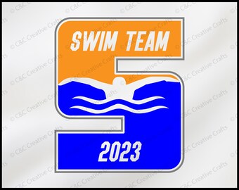 Swim Team SVG | 2023 Swimming Design (Digital Download)