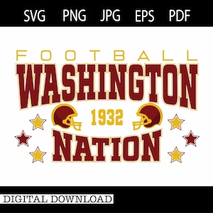 Football national de Washington | SVG PNG JPG EPs PDF
