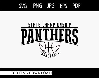 Panthers Basketball State Championship SVG | Sports Team Design (Digital Download)