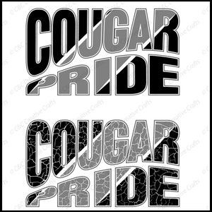 Cougar Pride Duo svg | Distressed svg | Mascot svg | Digital Download, SVG, PNG, JPG  #23260