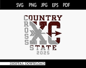 Cross Country State / XC State / Instant Digital Download / #23884