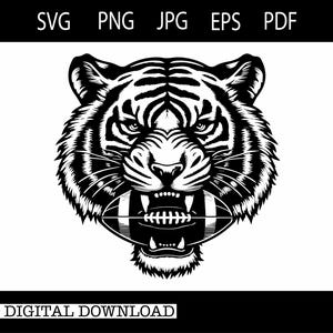 Tiger svg| Football svg | Mascot svg | Animal svg Digital Download, SVG, PNG, JPG, EPs #23301