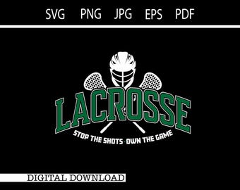 File SVG Lacrosse / File SVG Sport per Cricut e Silhouette / Design di mazza e palla da Lacrosse / Download digitale / Attrezzatura della squadra di Lacrosse n. 23634