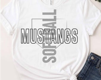 Mustangs Softball | Game Day SVG PNG | Sports Shirt Design | Game Day SVG | Team Spirit Design | Digital Download