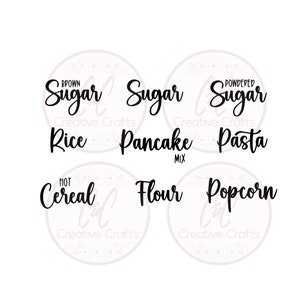 Vorratsbehälter Etiketten SVG