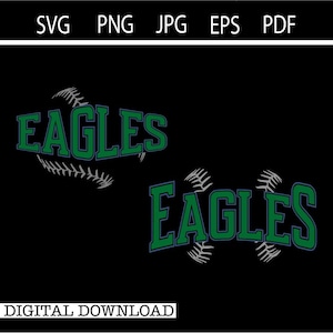 Eagles Baseball SVG-bundel gratis aanpassing #23638