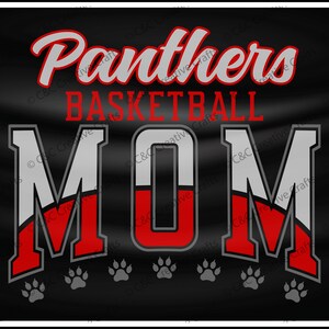 Maman de basket-ball des Panthers| Maman Panthères| Maman de l'équipe | Maman | SVG |PNG |JPG| Sublimation | Téléchargement numérique instantané