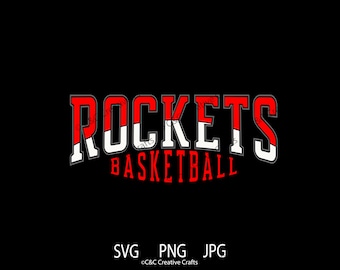 Rockets Basketball Team SVG PNG JPG | Cricut (Digital Download)