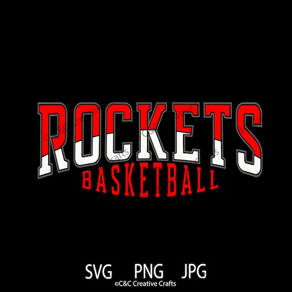 Rockets Basketball | Rockets svg | Basketball svg | Rockets Sports Team |SVG |PNG |JPG| Cricut Design Space | Instant Digital Download