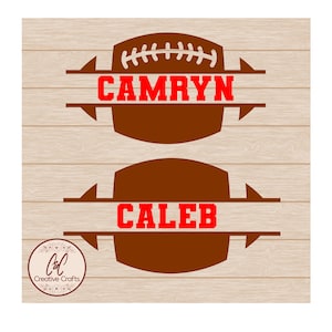 Football Split Monogram svg | Football svg | SVG |PNG | JPG |Instant Digital download