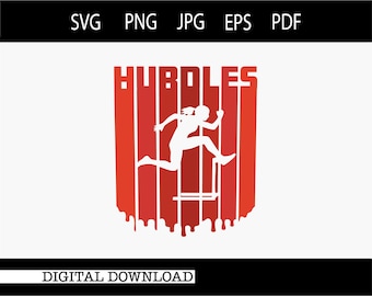 Girls Hurdles Track and Field SVG PNG JPG | Digital Download2371