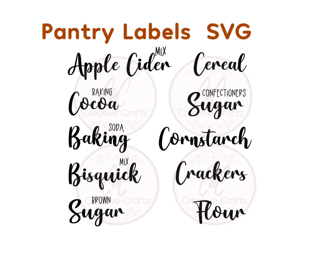 Pantry Label Bundle SVG - Etsy