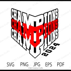 Meister 2024| Sportmannschaft |SVG |PNG |JPG| Cricut Design Space | Sofortiger digitaler Download