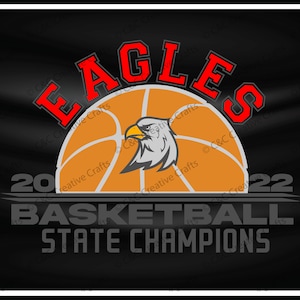 Campeões estaduais de basquete dos Eagles | Águias svg | Equipe Esportiva |SVG |PNG |JPG| Espaço de Design Cricut | Download Digital Instantâneo