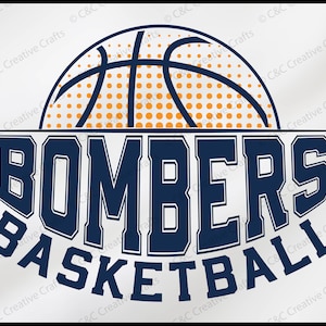 Bombers Basketball |Basketball SVG | Bombers SVG | Sport-Team SVG | Cricut Design Space | Sofortiger digitaler Download