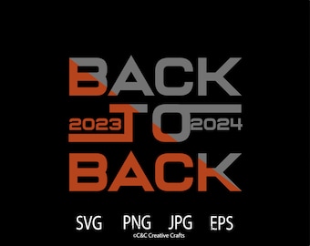 Back to Back 2023-2024 / Mascotte della scuola superiore/ Download digitale, SVG, PNG, JPG, EPs #23460