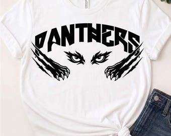 Panthers SVG PNG, Game Day Mascot Shirt Design, Cricut Cut File