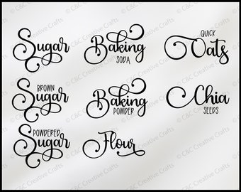 Pantry Canister Label Bundle | SVG PNG JPG File