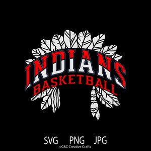 Basquete Indianos | Índios svg | Equipe Esportiva |SVG |PNG |JPG| Espaço de Design Cricut | Download Digital Instantâneo