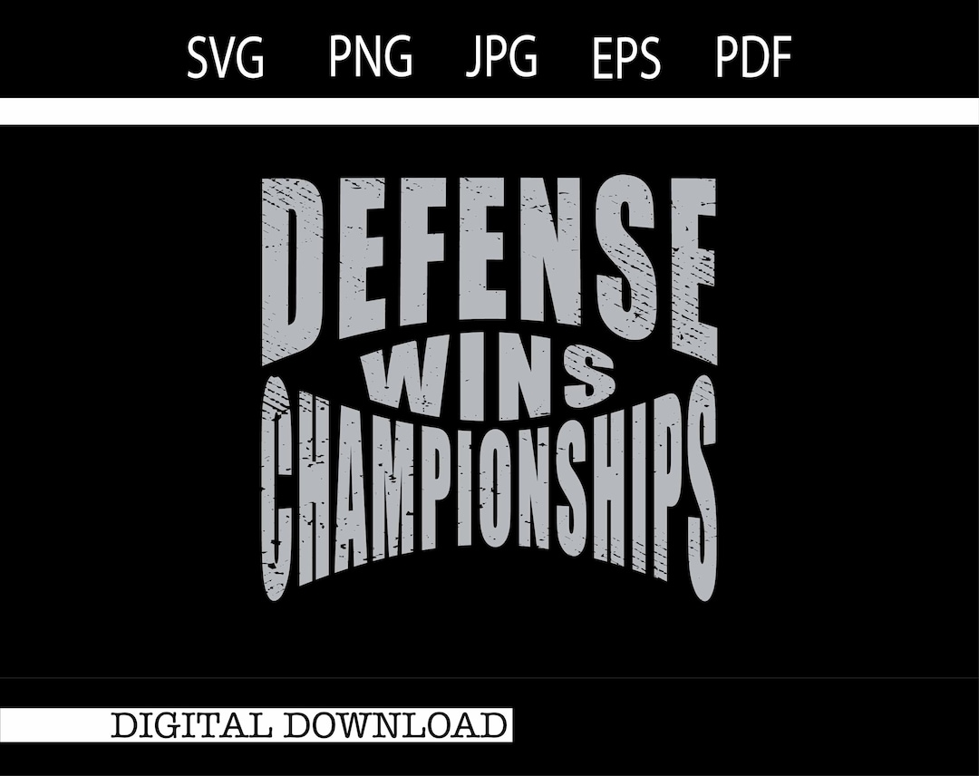 Defense Wins Championships | Grunge and Solid Included| Football Design ...