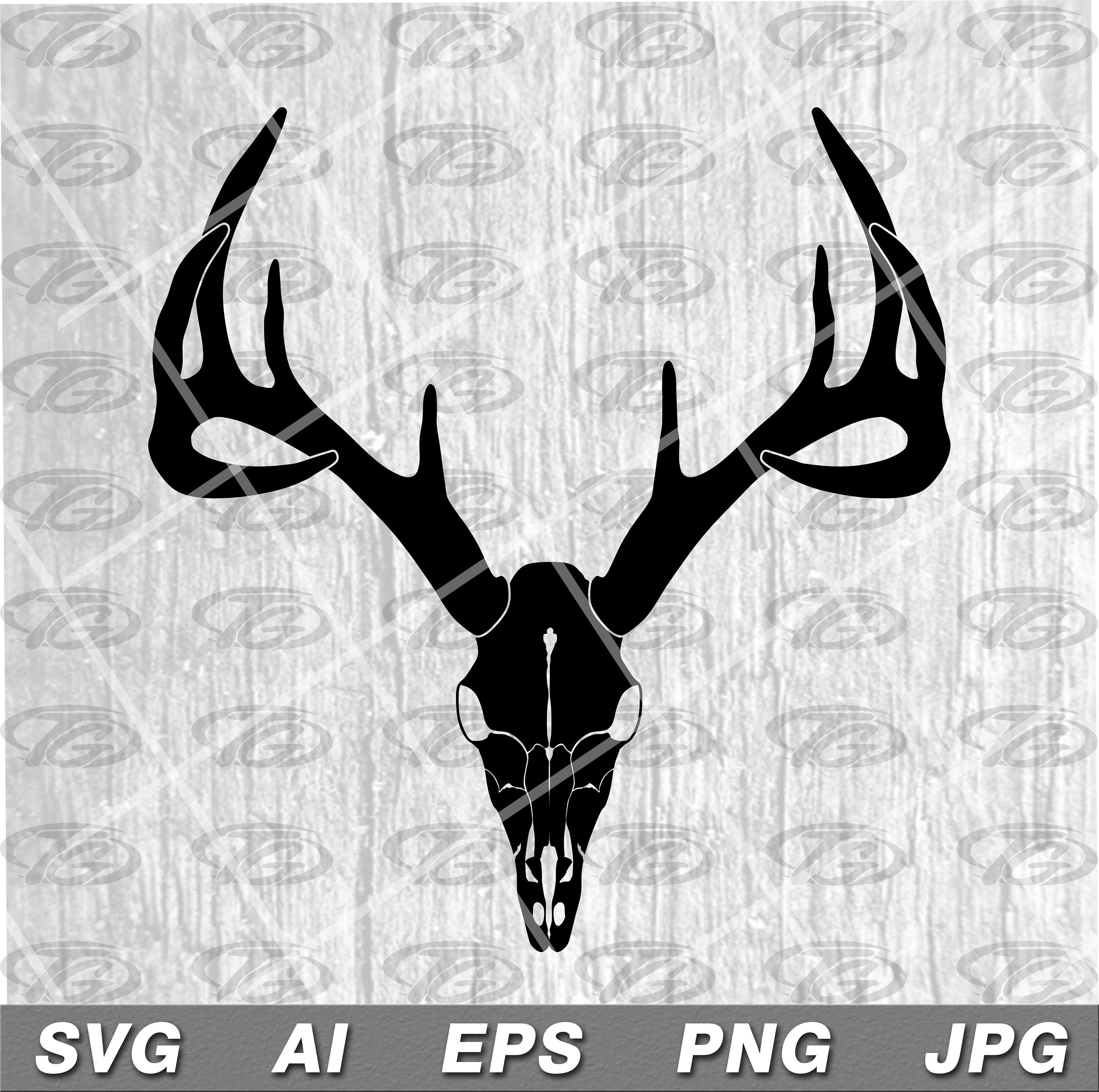 Whitetail deer antler silhouette #AD , #deer, #antler, #silhouette,  #Whitetail