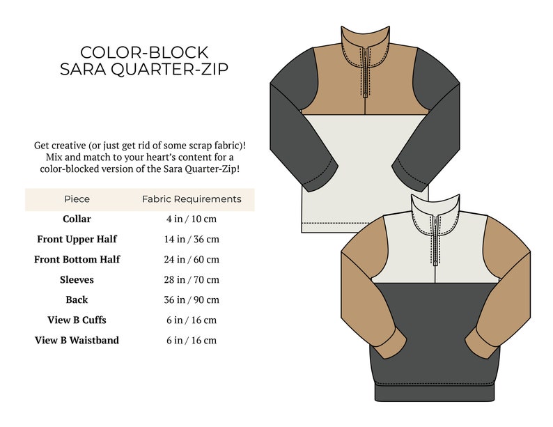 Sara Quarter-Zip Pullover PDF Sewing Pattern and Tutorial, Sizes 0-24 image 7